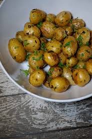 Whole30 Recipes Slow Roasted Mini Potatoes Jz Eats Roasted Mini Potatoes Golden Potato Recipes Mini Potatoes