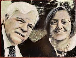 Portrait of my wife. It's an early birthday gift for her. I haven't  physically painted