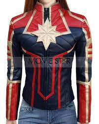 Captain Marvel Brie Larson Jacket Moviestarjacket Over Blog Com Marvel Jacket Captain Marvel Costume Marvel Costumes