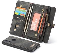 Caseme Huawei P30 Lite Wallet Magnetic Detachable 2 In 1 Case Black Leather Wallet Case Samsung Accessories Zipper Wallet