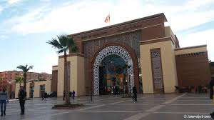 Marrakech S Train Station Is One Fine Example Of Architectural Beauty That Easily Catches Your Eye In The New Town Area Gomarr Desert Tour New Town Marrakech