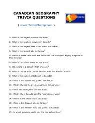 Do you know all the united states capitals. Geography Trivia Questions Ii Trivia Champ