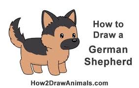How To Draw A Cute German Shepherd Dog At How2drawanimals Com Howtodraw Drawinf Germanshepherd Dog Puppy Cartoon Cartoon Dog German Shepherd Puppies