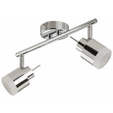 Un bagno moderno illuminato con faretti led da incasso bianchi. Lampada Led Da Bagno 2 Faretti Obi