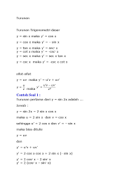 Dalam matematika, matriks adalah susunan bilangan, simbol, atau ekspresi yang disusun dalam baris dan kolom sehingga membentuk suatu bangun persegi. 20 Contoh Soal Turunan Cotangen Kumpulan Contoh Soal