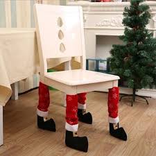 Christmas Chair Feet Cover Xmas Decoration Tables And Chairs Foot Leg Covers Non Slip Cases Chrismas De Christmas Chair Christmas Chair Covers Chair Leg Covers