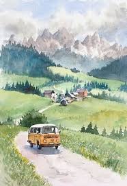 There are tons of watercolor painting ideas on the internet. 40 Easy Watercolor Landscape Painting Ideas For Beginners Femina Talk
