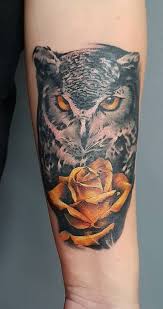 Two matching black ink use owl tattoo on chest. 50 Of The Most Beautiful Owl Tattoo Designs And Their Meaning For The Nocturnal Animal In You Kickass Things Owl Tattoo Design Tattoos Owl Tattoo