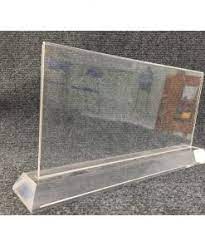 Giá Gốc] Kệ mica chức vụ 2 mặt quân đội lớn cao cấp, Đế dày 20mm vát 4 cạnh – chuyenstandee.com