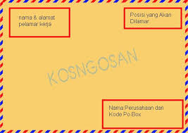 Alamat yang dituju ditulis di sebelah kiri surat pada jarak tengah antara hal surat dan salam pembuka. Cara Mengirim Surat Lamaran Kerja Lewat Kantor Pos Dan Po Box Kosngosan