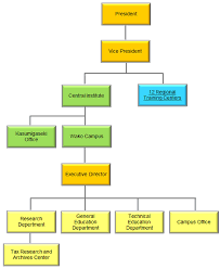 organizational chart about ntc national tax college japan