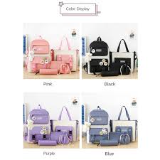 Pack complet 5 en 1 (sac à dos, sac à main, sac bandoulière, trousse, pochette) disponible au Mali