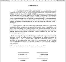 Puedes realizarla en compañía de un abogado, el cual establecerá los términos legales correspondientes. Formato De Carta De Poder Para Imprimir Ejemplo 2021 Derechoenmexico Mx