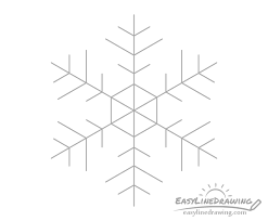 The great thing about snowflakes is that therefore, you can create your own snowflake and sketch a shape that doesn't look like the one below. How To Draw A Snowflake Step By Step Easylinedrawing