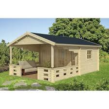 380 Cm X 590 Cm Gartenhaus Darrin Garten Living Fundament Ohne Fundament Boden Ohne Fussboden Dach Sechseckig Schwa Gartenhaus Mit Terrasse Gartenhaus Haus