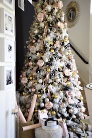 Black And Rose Gold Christmas Tree Christmas Living Room Makeover Homegoods Black Christmas Tree Decorations Black Christmas Trees Beautiful Christmas