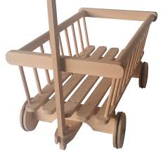 A wooden wagon is a classic toy that every child should have! Harmex Eco Toy Kids Pull Along Wooden Wagon Garden Trolley Cart W Rubber Tires In Toys Wood Toys Plans Kids Wooden Toys Wooden Wagon