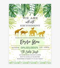No physical copy will be sent to you. Gold Safari Animals Baby Shower Invitation Printable Gold Safari Animals 819x1024 Png Download Pngkit