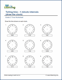 Don't forget to have a. Grade Telling Time Worksheet Draw The Clock Minute Intervals K5 Learning Worksheets Jaimie Bleck