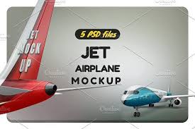 Download Jet Airplane Mockup Shadow Background Personal Presentation Mockup Design