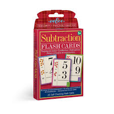 The free subtraction game includes free subtraction flash cards, too! Subtraction Math Flash Cards Eeboo