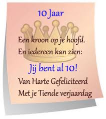 10 Jaar Verjaardag Tekst Plaatjes Leuke 10 Jaar Verjaardag Tekst Plaatjes