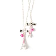 Big Sister Little Sister Eiffel Tower Pendant Necklaces Set Of 2 Fashion Accessories Jewelry Sister Jewelry Big Necklace