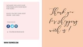 Build your credit with a card that helps you do it responsibly and still get cash back on the purchases you make every day. Thank You Card For Small Business Template Postermywall