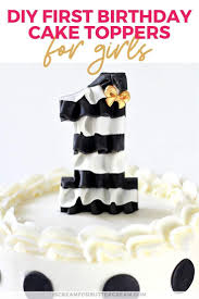 Create a defined space for baby's reaction to birthday cake #1 that also provides a good angle for the photographer. 3 Diy First Birthday Cake Toppers For Girls I Scream For Buttercream