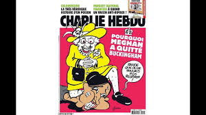 French satirical magazine charlie hebdo has been criticized for its latest cover, which shows a cartoon of queen elizabeth kneeling on meghan markle's neck, an apparent reenactment of george floyd's death. Tsxjcuzj1ok Nm