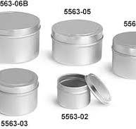 Metal Containers, Deep Metal Tins w/ Rolled Edge Covers