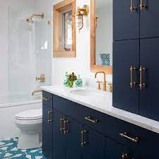 Bathroom decor, navy blue beige bathroom wall art prints or canvas relax soak unwind, floral flower bathroom art, bathroom quote set of 3 includes 3 pieces of wall art available as prints (frame not included) or canvas print option printed borderless on a professional lustre photo paper with a Navy Blue Bathroom Ideas Houzz