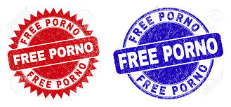 Rounded And Rosette FREE PORNO Seal Stamps. Flat Vector Distress Seal  Stamps With FREE PORNO Slogan Inside Round And Sharp Rosette Shape, In Red  And Blue Colors. Royalty Free SVG, Cliparts, Vectors,