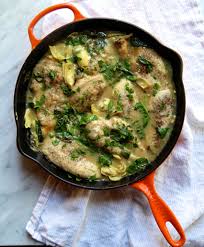 Skillet Creamy Spinach And Artichoke Chicken The Defined Dish Recipe Artichoke Chicken Creamy Spinach Dishes