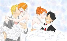 Saboala Luna Luffy X Nami Sabo X Koala Wedding Love Kiss Dress Beautiful 3 Luffy X Nami One Piece Anime One Piece Crew