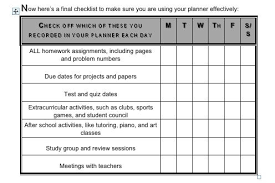 Bedtime Checklist Middle School Google Search Assignment