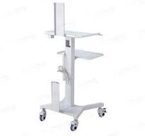 Mobile Dental Instrument Cart Trolley – 3 Shelves + 1 Drawer For Endoscope  & Tools