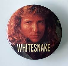 Whitesnake David Coverdale Small Vintage Button Style Metal Pin Badge From  the 1980's Heavy Metal Rock Music Memorabilia