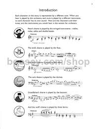 An instrument or group of instruments and a musical theme represents each character in the story. Serge Prokofieff Peter The Wolf Easy Piano Picture Bk