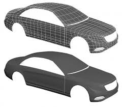 Car 3d Model Step 1 Base Wireframe Car Model Car 3d Model Wireframe