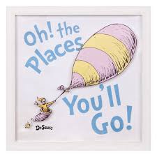 Perhaps the most beloved children's author of all time, the books and characters of dr. Nielsenbainbridge Dr Seuss Oh The Places You Ll Go Framed Art Wayfair
