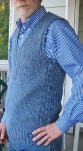 Free Knitting Pattern For Men S Textured Vest Pullover Vest With A V Neck And Rib St Sweater Knitting Patterns Women Knit Vest Pattern Knit Vest Pattern Free