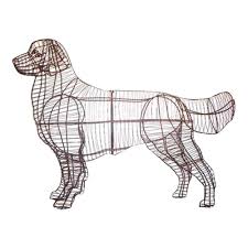 Wholesale artificial topiary dog animals topiary wire frame for garden decoration type : Wire Art Labrador Retriever 30 Frame