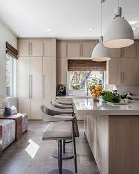 Lourdesgabrielainteriors Cooks Up A Serene Scene In This Modern Kitchen Featuring Our Brynne Led Pend Modern Kitchen Lighting Kitchen Cabinetry Modern Kitchen