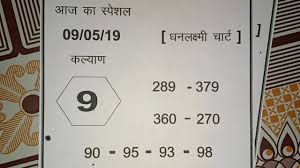 Kalyan V I P Special Dhanlaxmi Chart Free Date 09 05 19