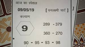 kalyan v i p special dhanlaxmi chart free date 09 05 19