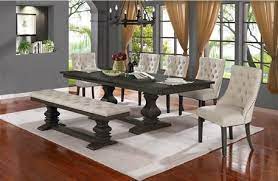 Restaurant furniture wood dining table set table with bench custom solid wood table and bench with fast the wide collection comprises beautifully designed rustic dining table with bench that ensure users discover unending possibilities with favorable rustic dining table with bench at alibaba.com. D82 7pc Bg 7 Pc Canora Grey Ruger Antique Rustic Grey Finish Wood Dining Table Set