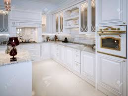 Últimas noticias económicas sobre monserrate: Luxury White Kitchen In Classical Style 3d Render Stock Photo Picture And Royalty Free Image Image 47512567