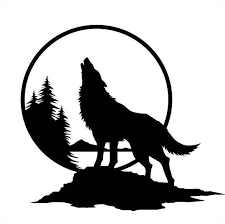 Pin By Crystal Simpson On Wolves Wolf Silhouette Wolf Howling At Moon Silhouette Art