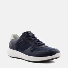 Ecco women's shoes leather low top lace up fashion sneakers, black, size 7.0 6bm. Ecco Soft 7 Runner 460644 51803 Night Sky Navy Shadow White Blue Mens Trainer Redfoot Shoes